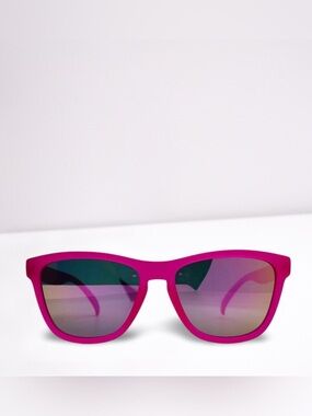 Fuchsia Sunglasses with Mirrored Lenses